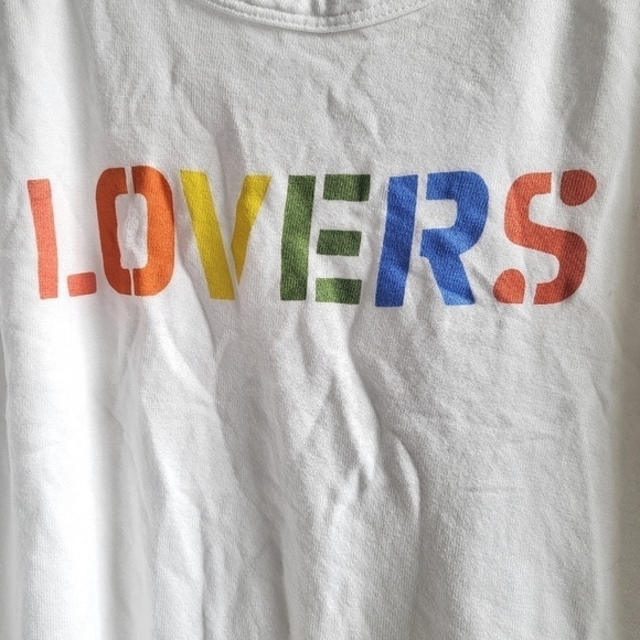 New Sundry Lovers Rainbow Graphic Front Crewneck Pullover Sweatshirt NWT 3/Large - Picture 6 of 10